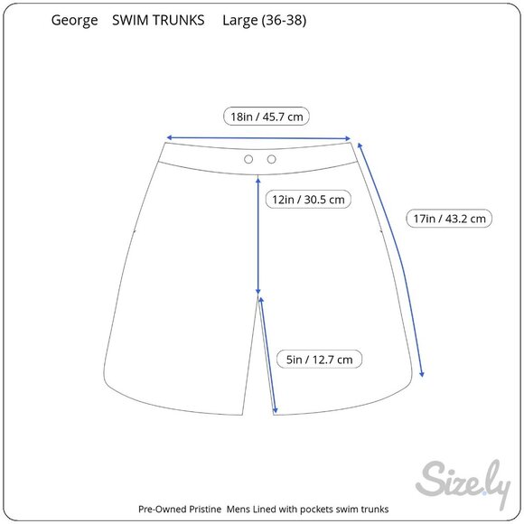 George Mens Swim Shorts Summer Speed Boat Print Blue Large (36-38) Elastic Waist - Picture 8 of 10